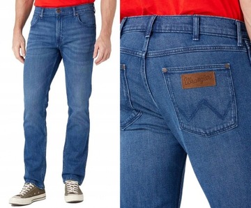 WRANGLER Spodnie JEANS GREENSBORO 803 Niebieski W36 L34