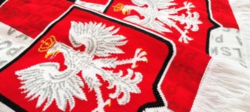 ШАРФ сборная Польши Классический, отличное качество БЕЛЫЙ И КРАСНЫЙ National PL