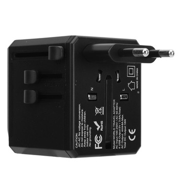 AC100V-240V 4 USB Универсальный портативный дорожный адаптер, международный