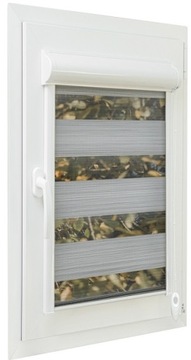 Внутренние рулонные шторы день-ночь в кассете с АЛЮМИНИЕВЫМИ направляющими, тип С