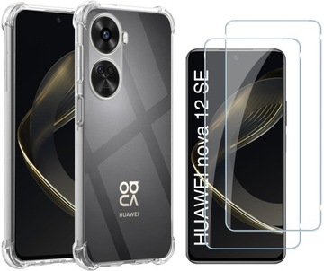 Etui A-SHOCK do Huawei nova 12 SE | PRZEŹROCZYSTY WZMACNIANY + 2x SZKŁO 9H