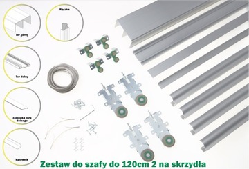 System przesuwny do szaf 120cm 2 skrzydła Sevroll