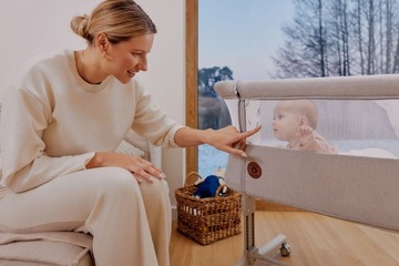 Детская кроватка + манеж Lionelo Aurora + бамбуковое одеяло