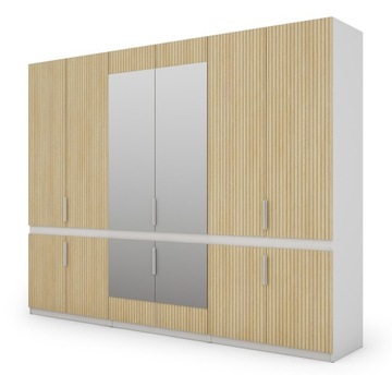 Szafa 310/240 cm - z 2 Lustrami, Nowoczesna Garderoba, Przestronna LAMELE