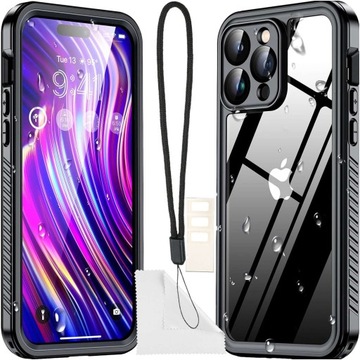 Etui do iPhone 14 Pro Max wodoodporne pancerne 360 Case Hybrid ochrona