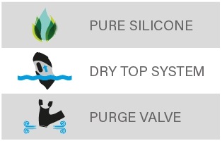 Сухая трубка SEAC VORTEX DRY с трансклапаном. желтый