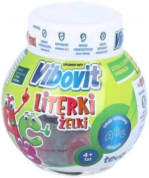 VIBOVIT Literki żelki 4+ witaminy dla dzieci 50