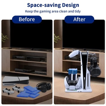 Многофункциональная охлаждающая подставка для консоли PS5 Slim Disc/Digital