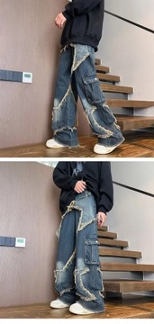 2023 New Streetwear Big Star Edge Jeans Cargo Pant