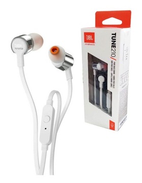 PRZEWODOWE SŁUCHAWKI DOKANAŁOWE JBL TUNE 210 BIAŁE