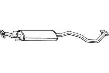 BOSAL TŁUMIK UKŁADU WYDECHOWEGO ŚRODKOWY NISSAN NOTE 1.6 03.06-06.12