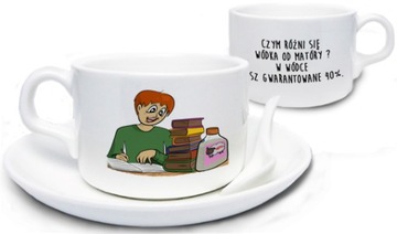 Zabawna filiżanka egzamin matura uczeń prezent