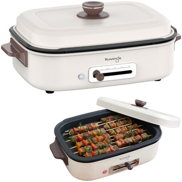 MultiGrill KUVINGS ELEKTRYCZNY OPIEKACZ ROZKŁADANY STYL RETRO