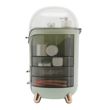 Коробочка для хранения косметики светло-зеленого цвета.