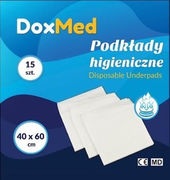 4 одноразовых пеленальных прокладки DoxMed 40x60, 15 шт.