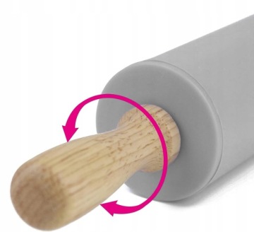 СИЛИКОНОВЫЙ ДЕРЕВЯННЫЙ КУХОННЫЙ ВАЛОК ДЛЯ ТЕСТА