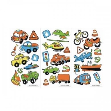 Наклейка 7x18 см Сріблястий Машинки і транспортні засоби STICKER BOO 237274
