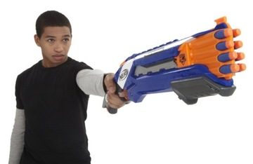 NERF ДРОБОВИК ROUGH CUT GUN + МИШЕННЫЙ ЩИТ + 30 СТРЕЛ