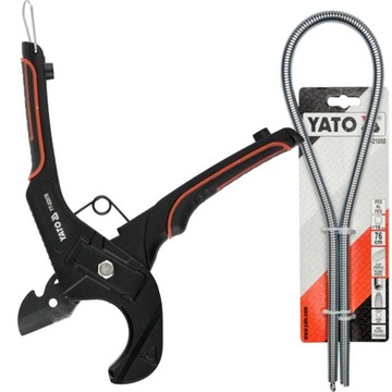 НАБОР НОЖНИЦ YATO РЕЗКА ПВХ ПП ПЭ ПУ ПРОВОДНАЯ ПРУЖИНА 36 мм ДЛЯ ГИБКИ ТРУБ