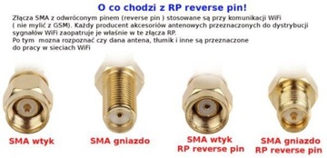 Разъем SMA-RP для кабеля H1000, обжатый