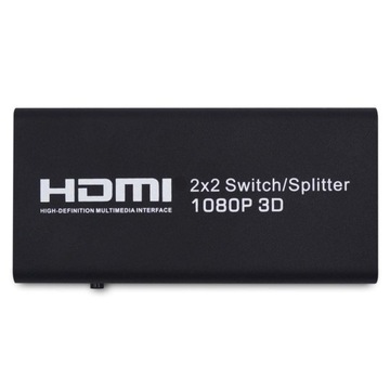 Переключатель HDMI 2x2 Разветвитель 3D-видео 1080p 2 монитора 2 компьютера