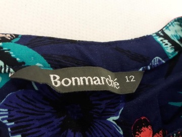 BONMARCHE koszulowa SUKIENKA z roll upem KWIATY wygodna _ 40