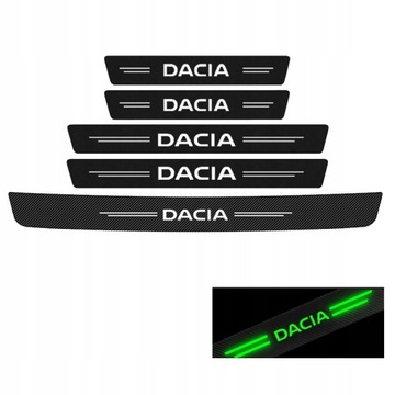 Świecące Ciemności Naklejki Progowe Dacia Duster