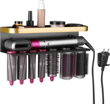 AXNSATRE METALOWA PÓŁKA ŚCIENNA WIESZAK NA SUSZARKĘ DYSON 38 CM