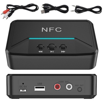 АДАПТЕР BLUETOOTH ДЛЯ СИСТЕМНОГО УСИЛИТЕЛЯ HiFi AUX CHINCH JACK 5.0 ПРИЕМНИК NFC