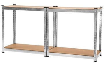 МЕТАЛЛИЧЕСКИЙ СТЕЛЛАЖ ДЛЯ ГАРАЖА 4 УРОВНЯ ПОЛКИ МДФ 4 мм СТОЛЫ