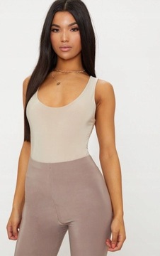 БОДИ PRETTYLITTLETHING БЕЖЕВЫЕ РЕМНИ 32