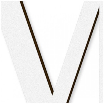 Ламинат буква M TIMES белый размер M 10 см