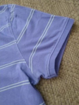 Bluzka Polo Reserved fioletowa w paski