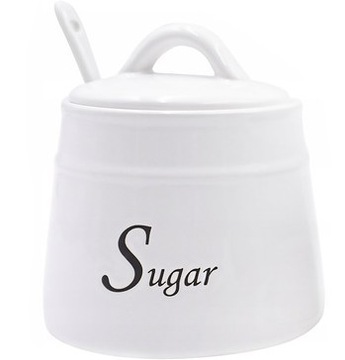 STYLOWA CUKIERNICA + ŁYŻECZKA CERAMIKA 400ml.