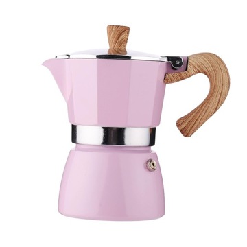 Aluminiowy zaparzacz do kawy Trwały czajnik Różowy Akcesoria 150ml