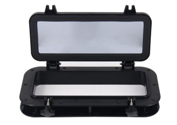 BULAJ HERMETYCZNY OKNO PROSTOKĄTNE CZARNE 400 x 200mm - SEAFLO