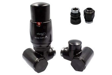 Zawory term INTEGRA czarny mat + GZ1/2 LEWY