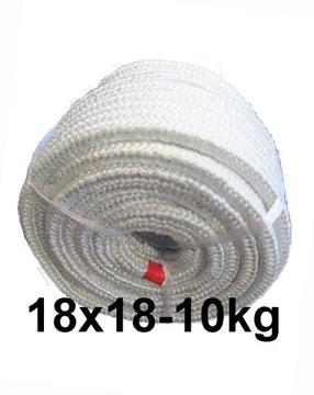 Sznur szklany 18x18 10 kg szczeliwo sznurek twardy pieca kotła 550*C