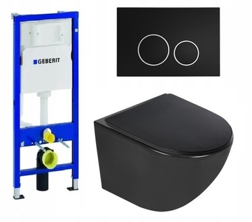 7w1 ZESTAW PODTYNKOWY WC - STELAŻ GEBERIT BASIC UP100 MISKA WC KERRA DELOS