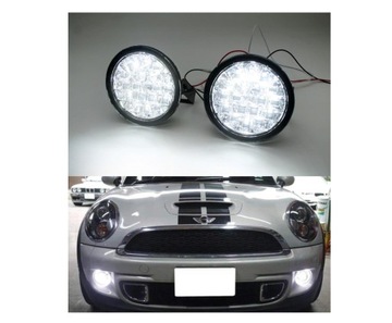 Круглые светодиодные фары дальнего света E4 RL 9CM DRL лампы