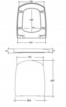 СЪЕМНАЯ ДОСКА МЕДЛЕННОГО ПАДЕНИЯ ДЛЯ CERSANIT CARINA