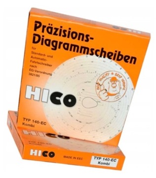 TARCZKI TACHO WYKRESÓWKI TYP 140 HICO 100szt.