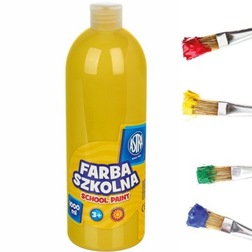 Astra FARBA SZKOLNA PLAKATOWA 1l żółta tempera