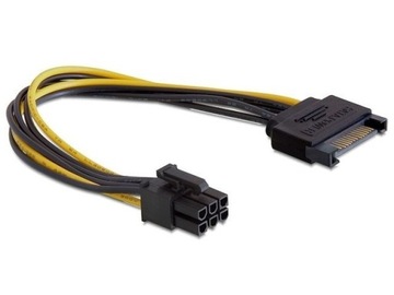 Kabel SATA Power(M) - PCI Express 6Pin 21cm