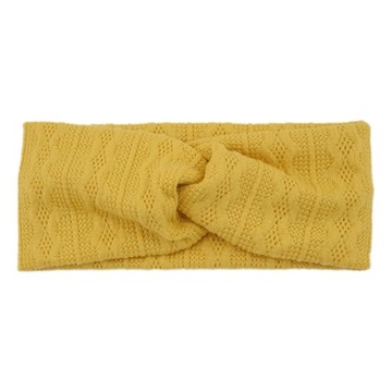 Knitted Cross Headbands Winter Warm Spiral Stripe Elastic Hairband Sports