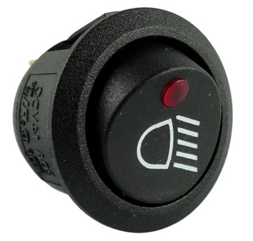 Włącznik świateł mijania, roboczych, 12V 20A 20mm
