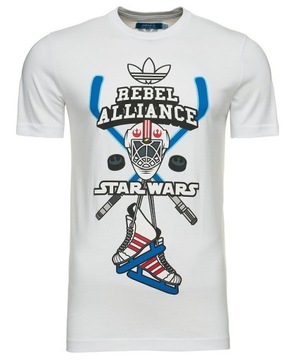 Adidas Originals biała koszulka t-shirt męski Star Wars bez metki M