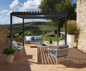 Садовая беседка MIRADOR 80 Solid 3 x 2,4 м Антрацит
