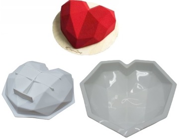 FORMA SILIKONOWA DO PIECZENIA CIASTA DUŻE SERCE 3D