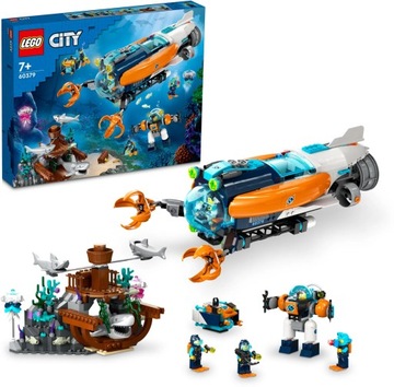 LEGO City Łódź Podwodna Badacza Dna Morskiego Zestaw Klocki 60379